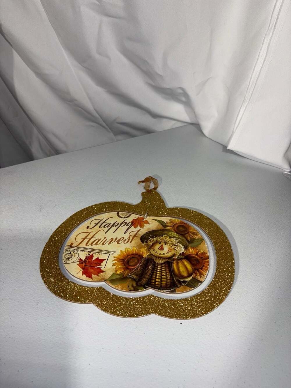 Happy Harvest Scarecrow Pumpkin Hanging Wall Decor